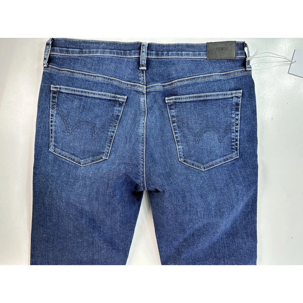 Edwin Pixie Crop‎ 9" Mid Rise Skinny Jeans Ritual Color Size 32 - Picture 7 of 15